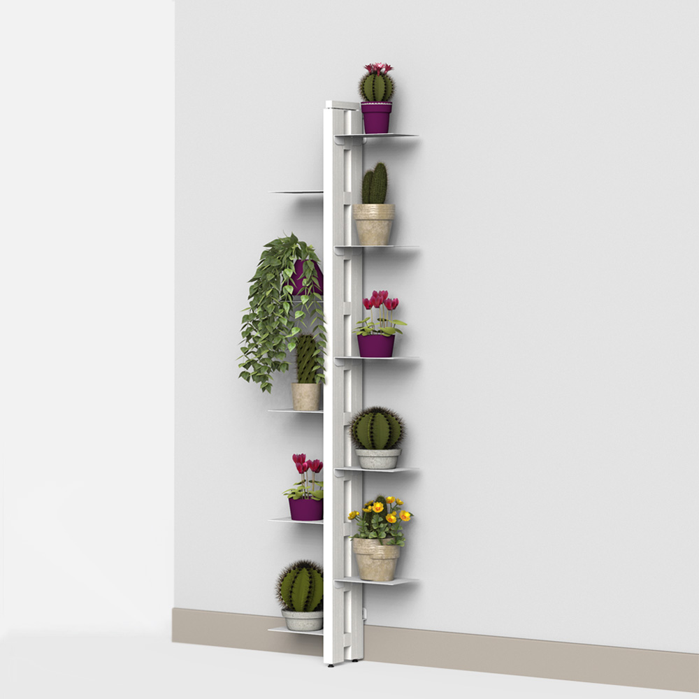 Zia Flora | portapiante a parete in legno massello di faggio | h 150 cm - immagine 6