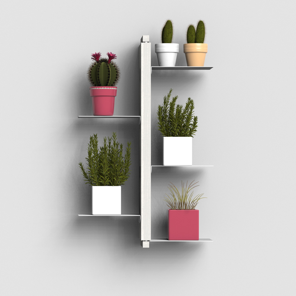 Zia Flora | portapiante sospeso in legno massello di faggio | h 60 cm - immagine 7