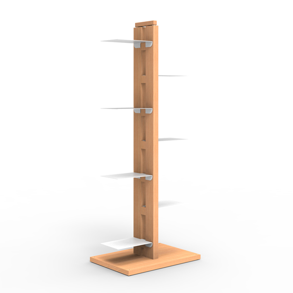 Zia Flora | portapiante a colonna in legno massello di faggio | h 105 cm - immagine 2