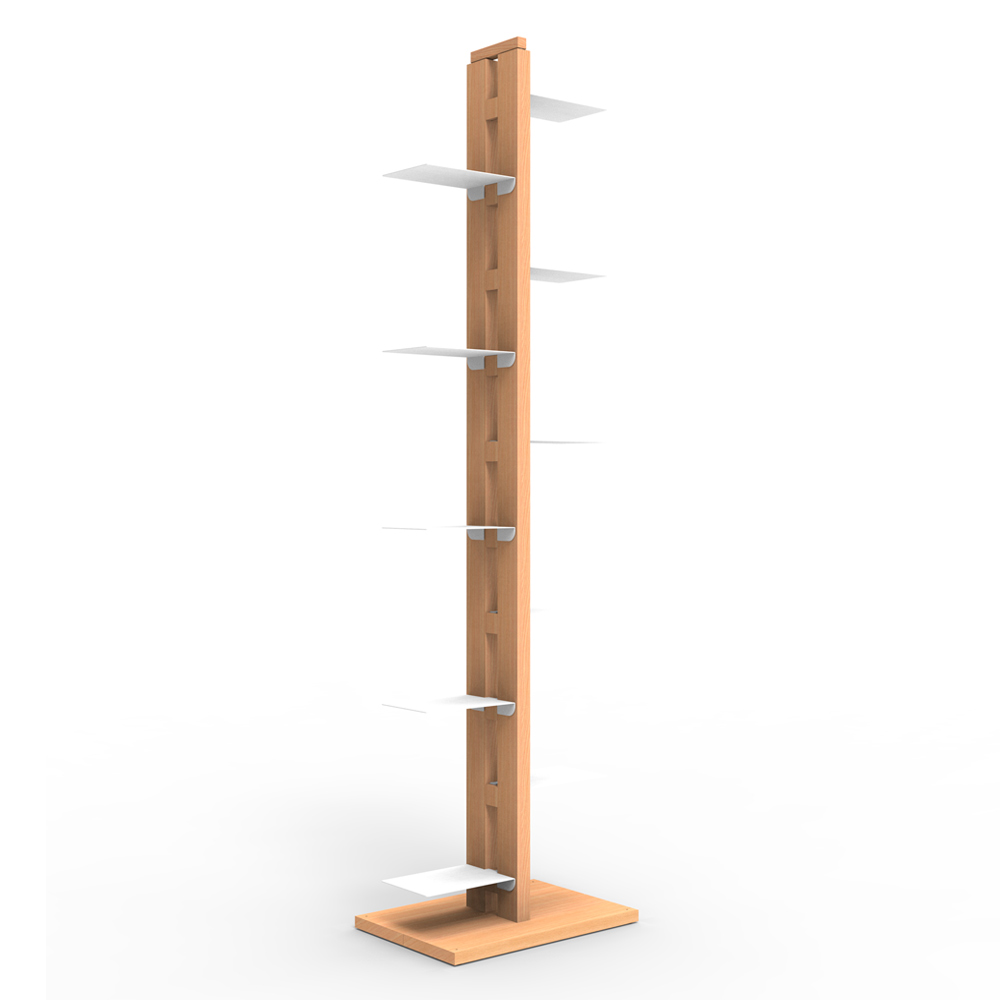 Zia Flora | portapiante a colonna in legno massello di faggio | h 150 cm - immagine 2