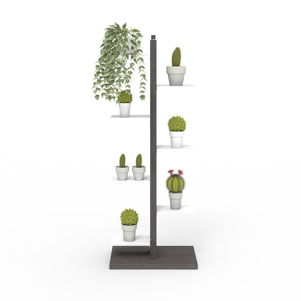 Zia Flora | portapiante a colonna in legno massello di faggio | h 105 cm - immagine 4