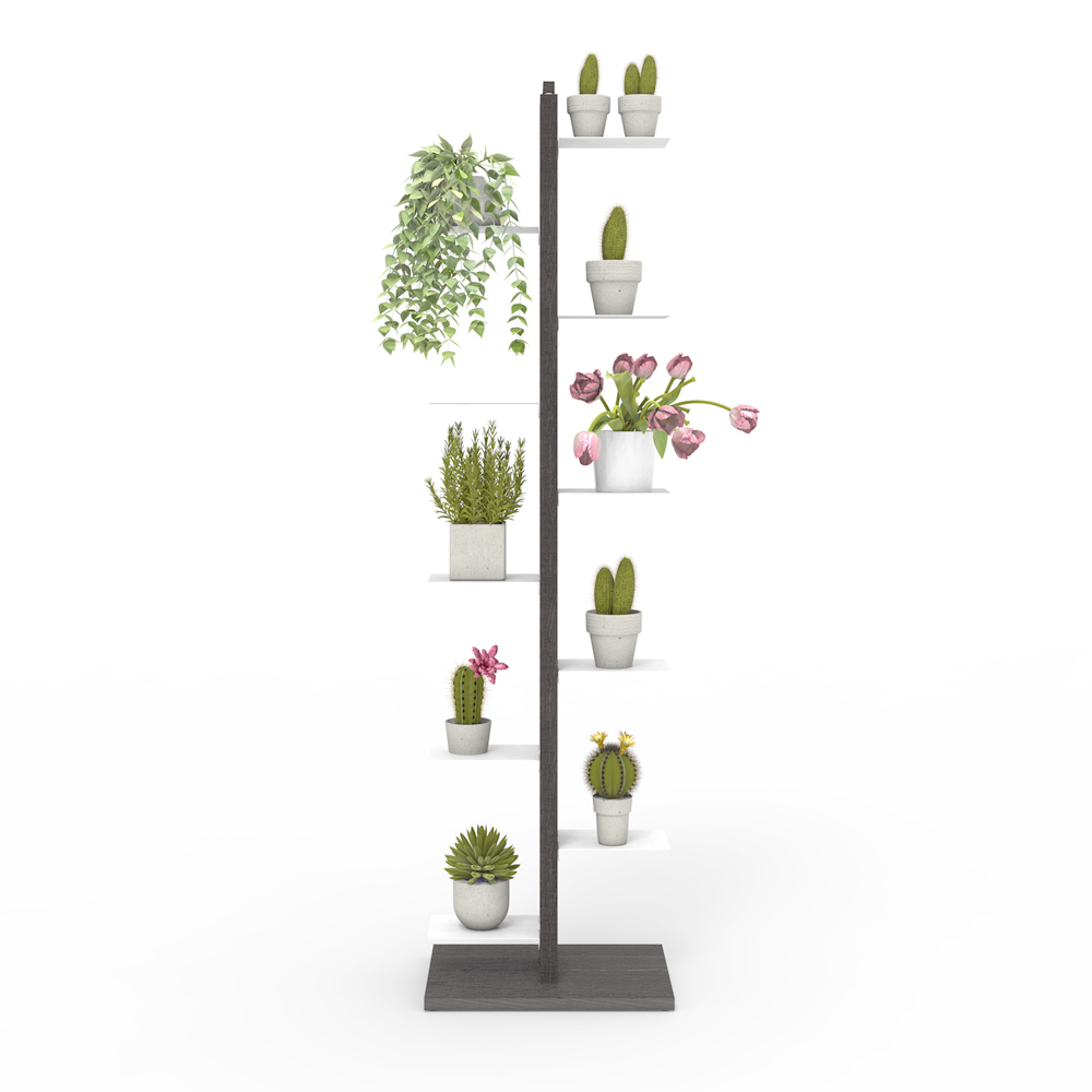 Zia Flora | portapiante a colonna in legno massello di faggio | h 150 cm - immagine 4