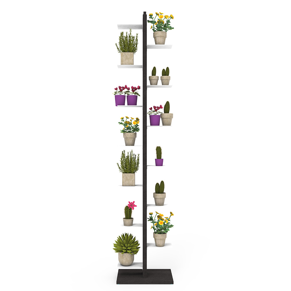 Zia Flora | portapiante a colonna in legno massello di faggio | h 195 cm - immagine 3