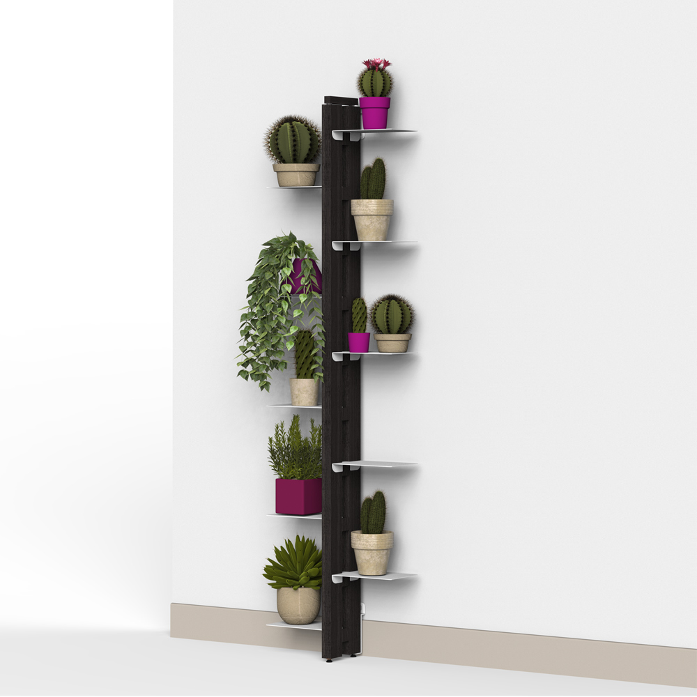Zia Flora | portapiante a parete in legno massello di faggio | h 150 cm - immagine 4