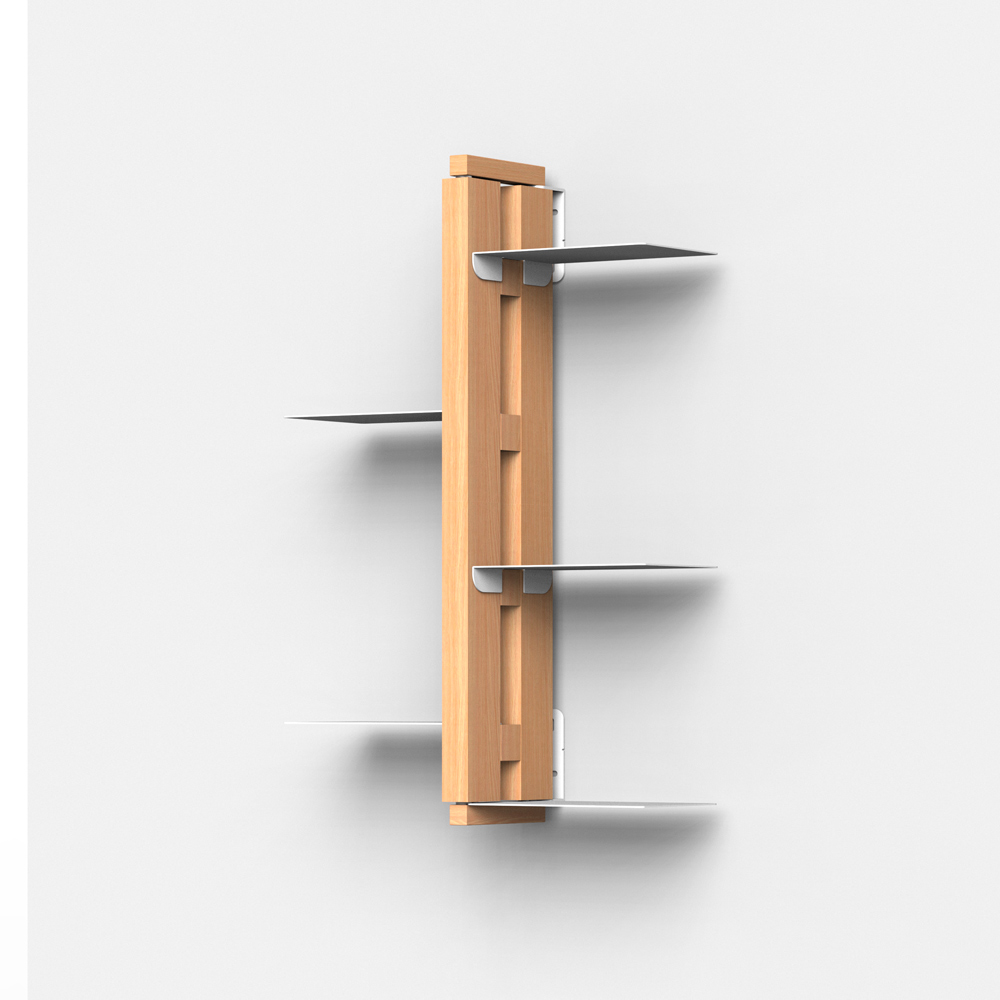 Zia Flora | portapiante sospeso in legno massello di faggio | h 60 cm - immagine 2